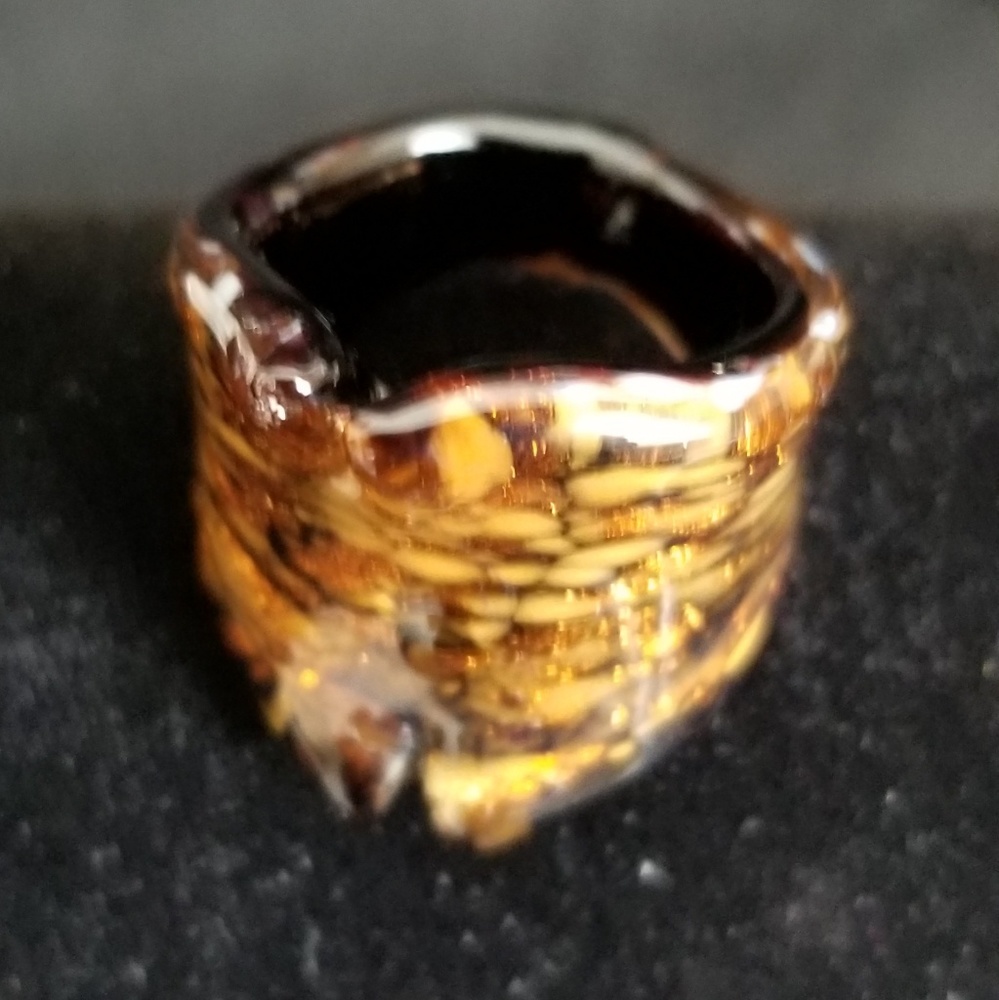 4 pc Bronze Glass Jewelry Set - Picture 4 of 8